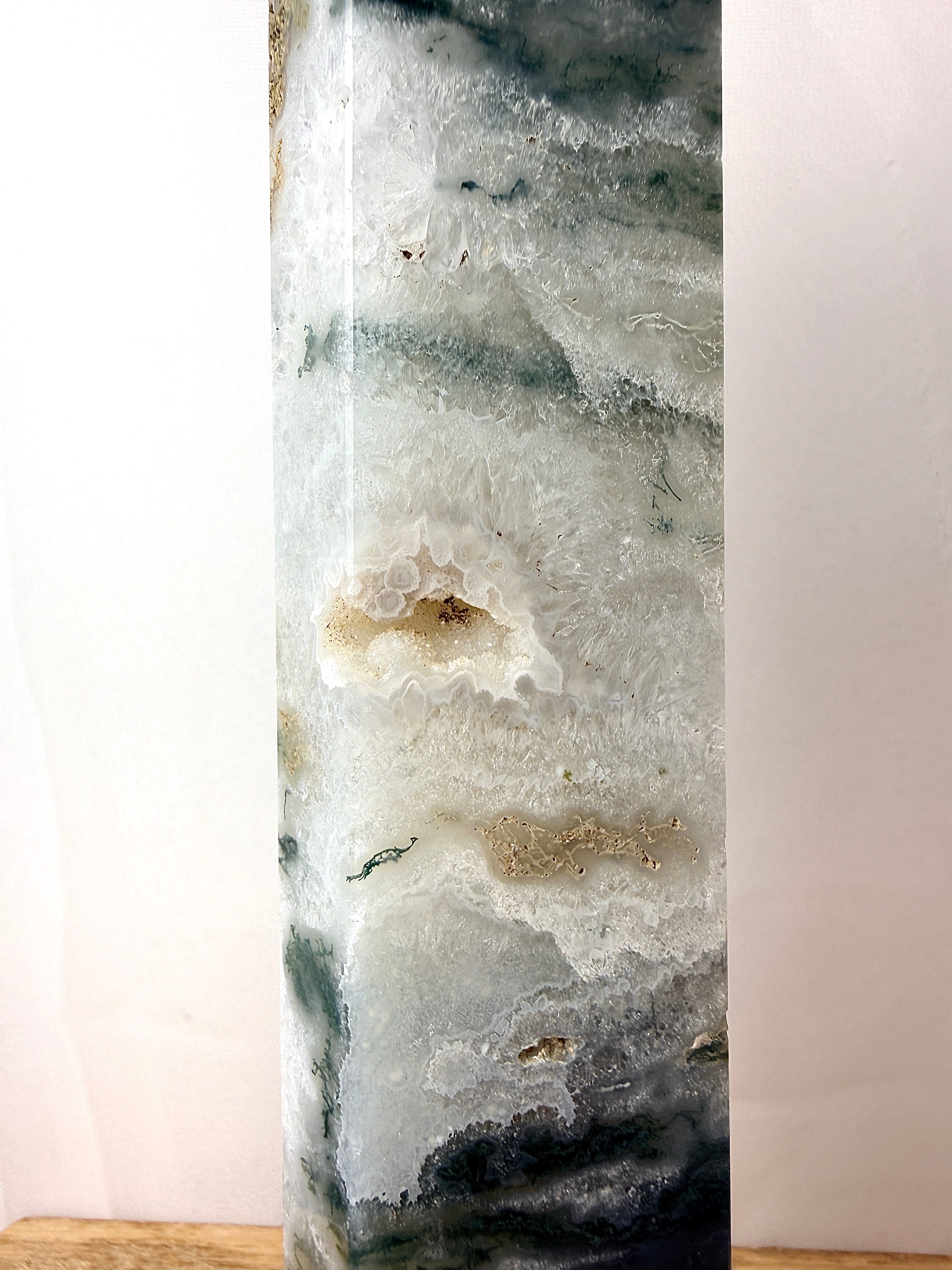 Large Moss Agate Tower (#1)