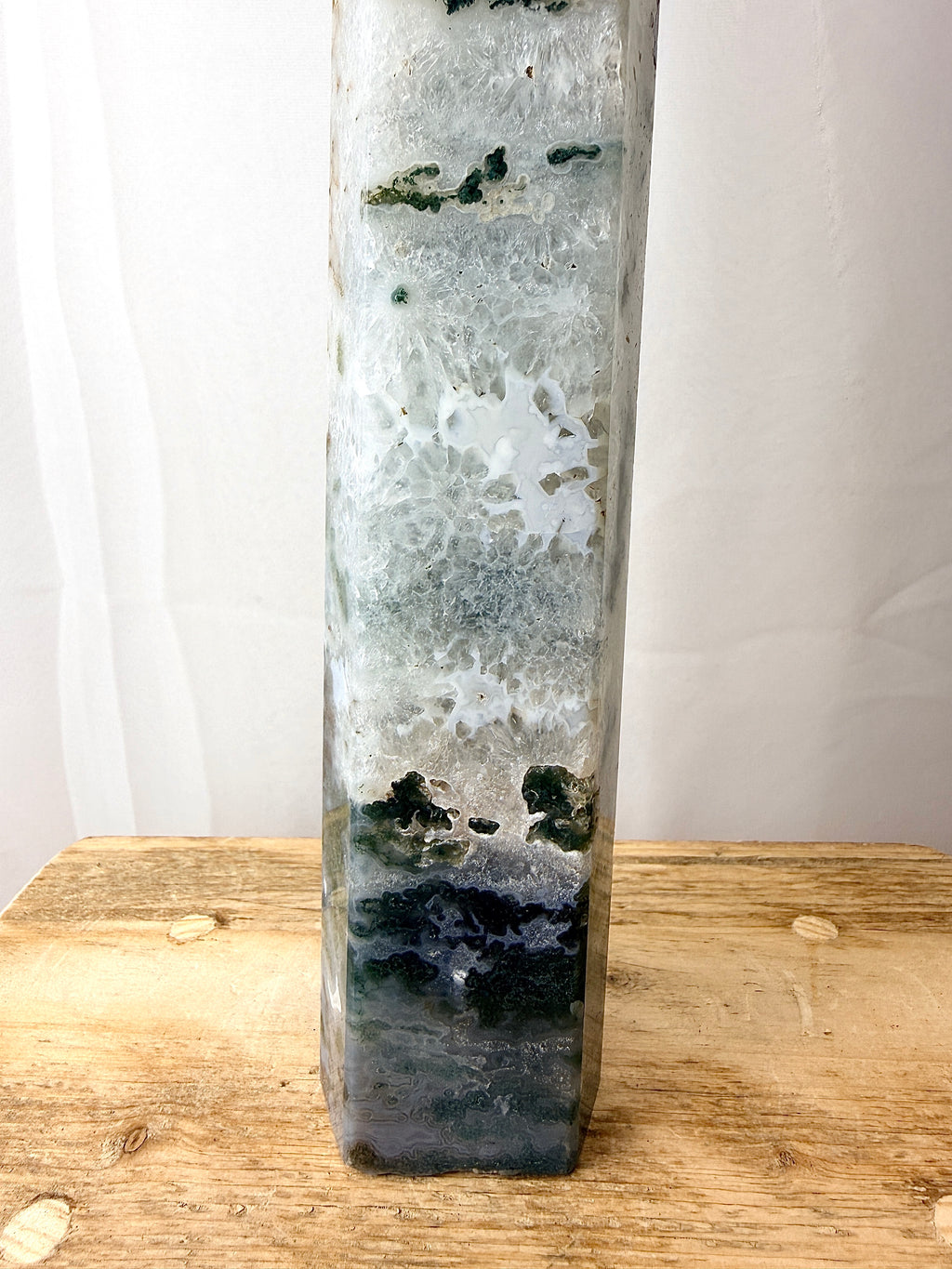 Large Moss Agate Tower (#2)