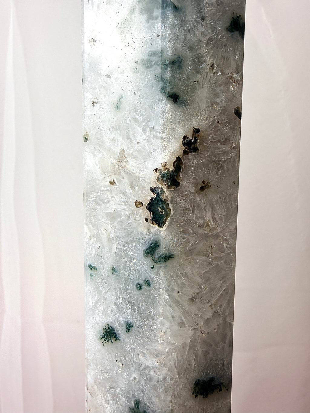 Large Moss Agate Tower (#2)