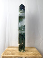 Large Moss Agate Tower (#3)