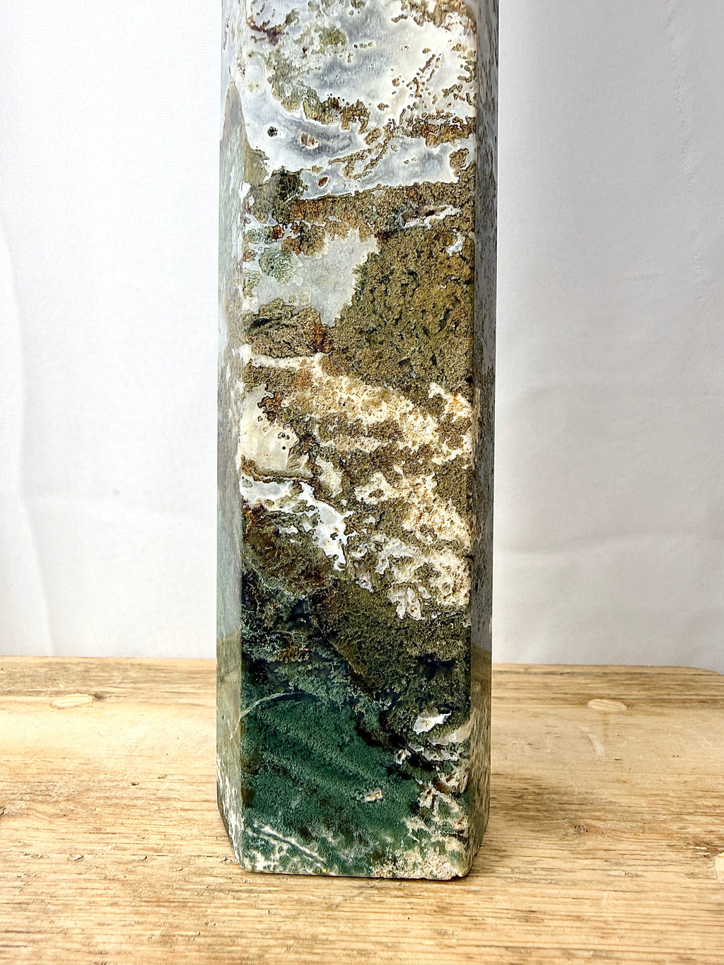 Large Moss Agate Tower (#3)
