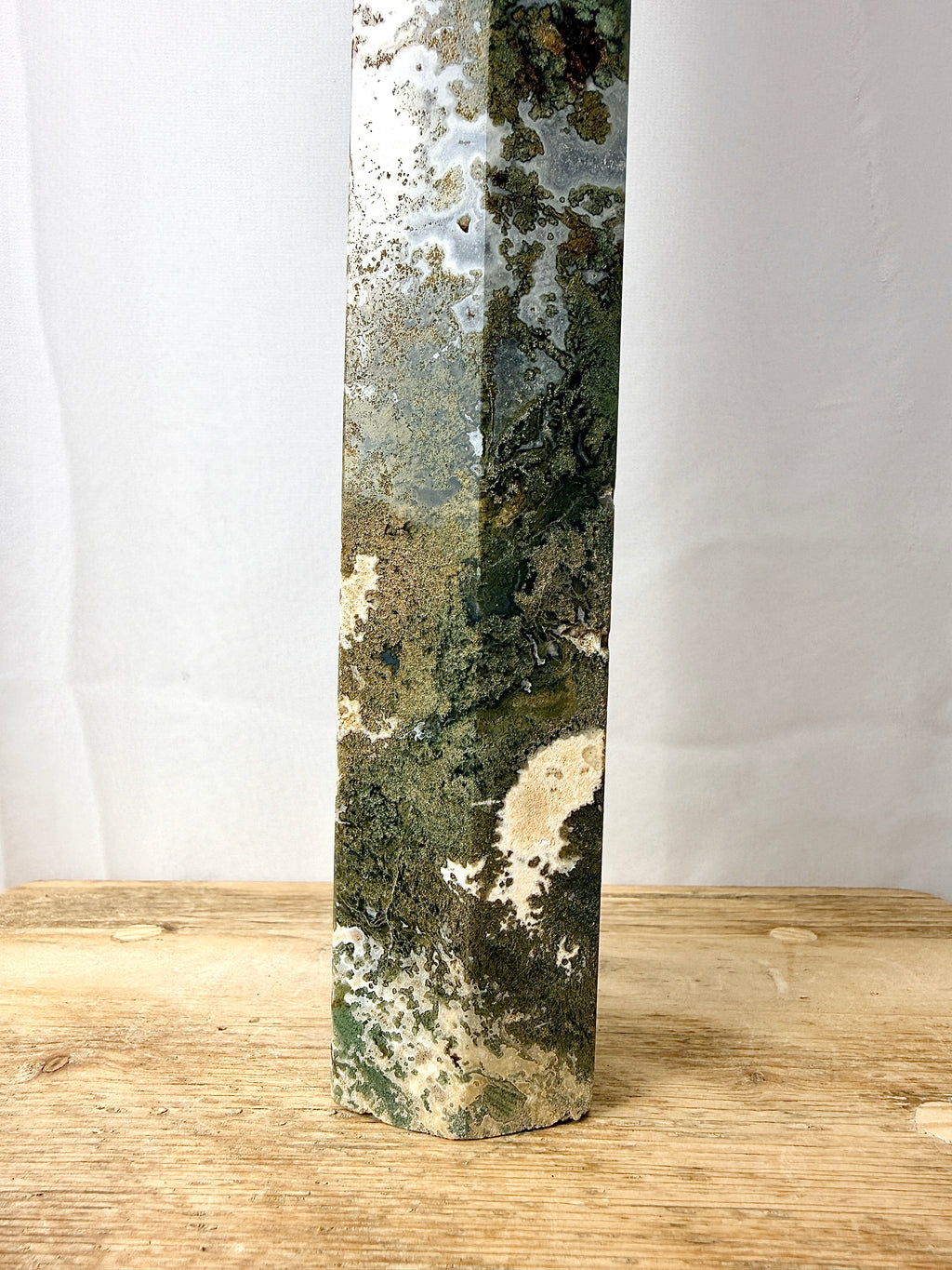 Large Moss Agate Tower (#3)