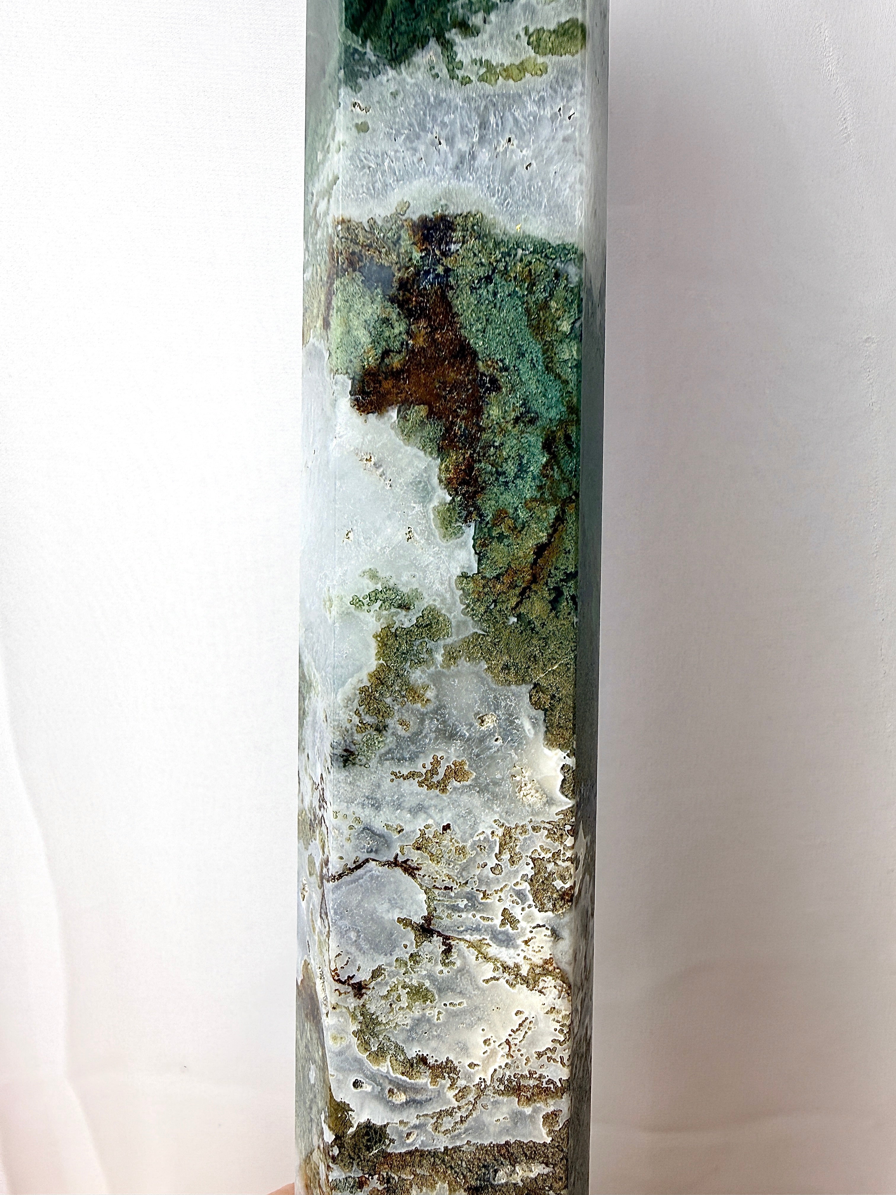 Large Moss Agate Tower (#3)