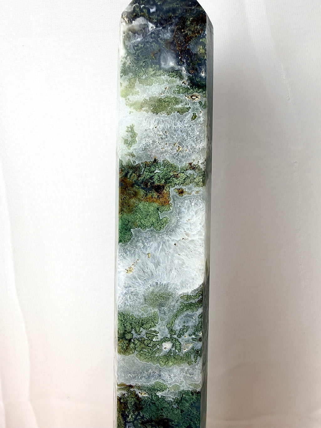Large Moss Agate Tower (#3)
