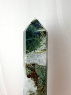 Large Moss Agate Tower (#3)