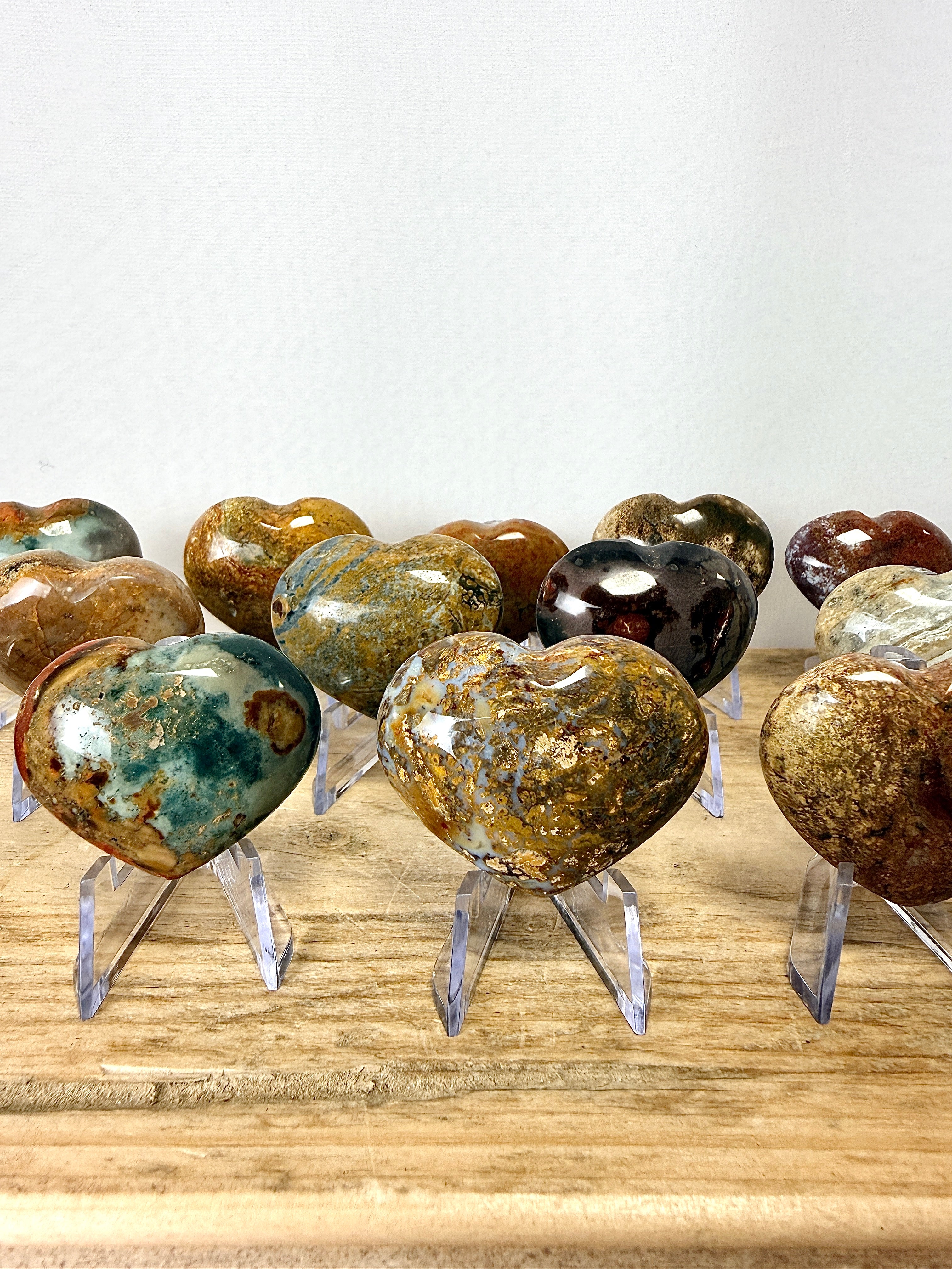 Small Ocean Jasper Heart