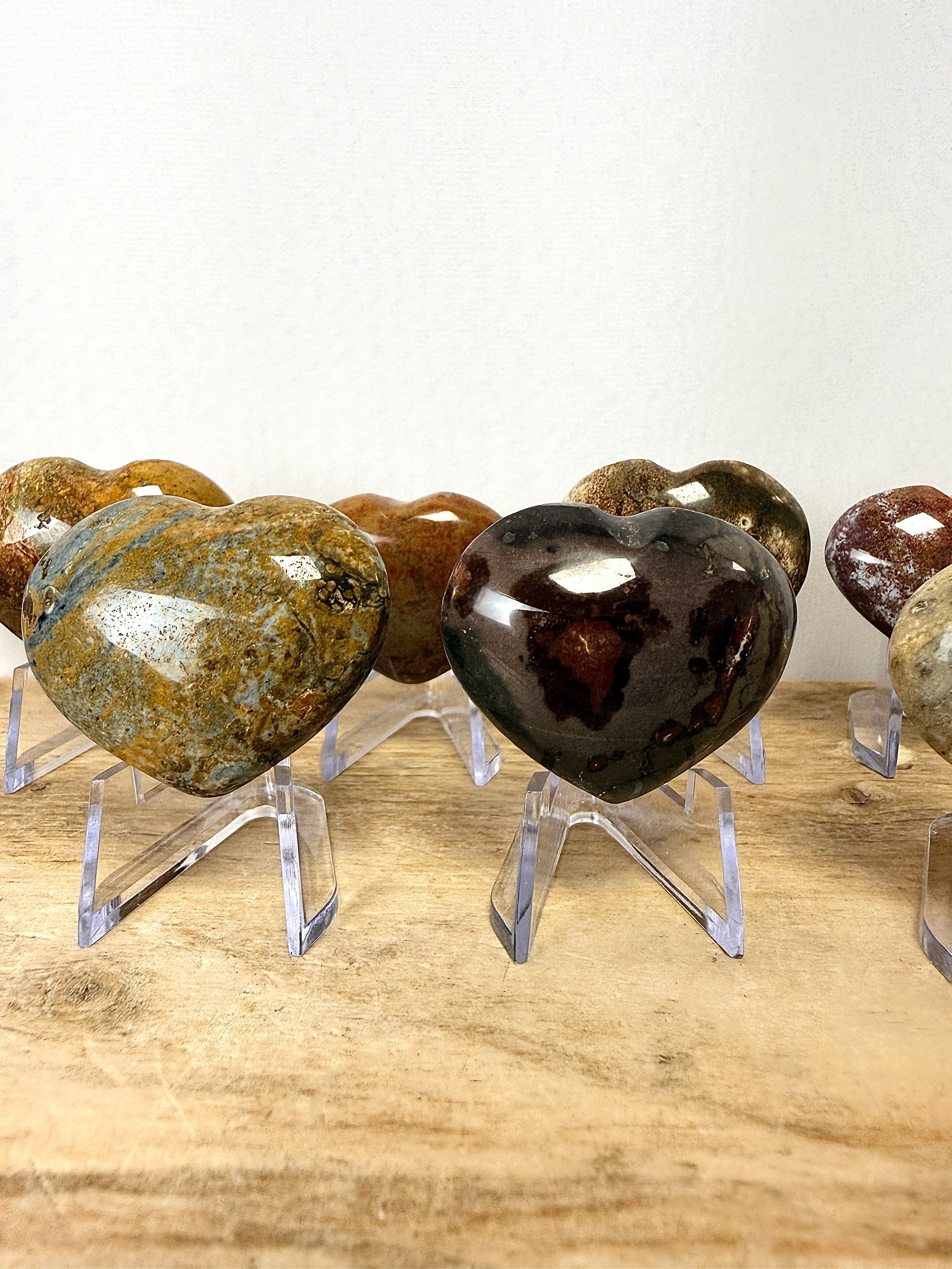 Small Ocean Jasper Heart
