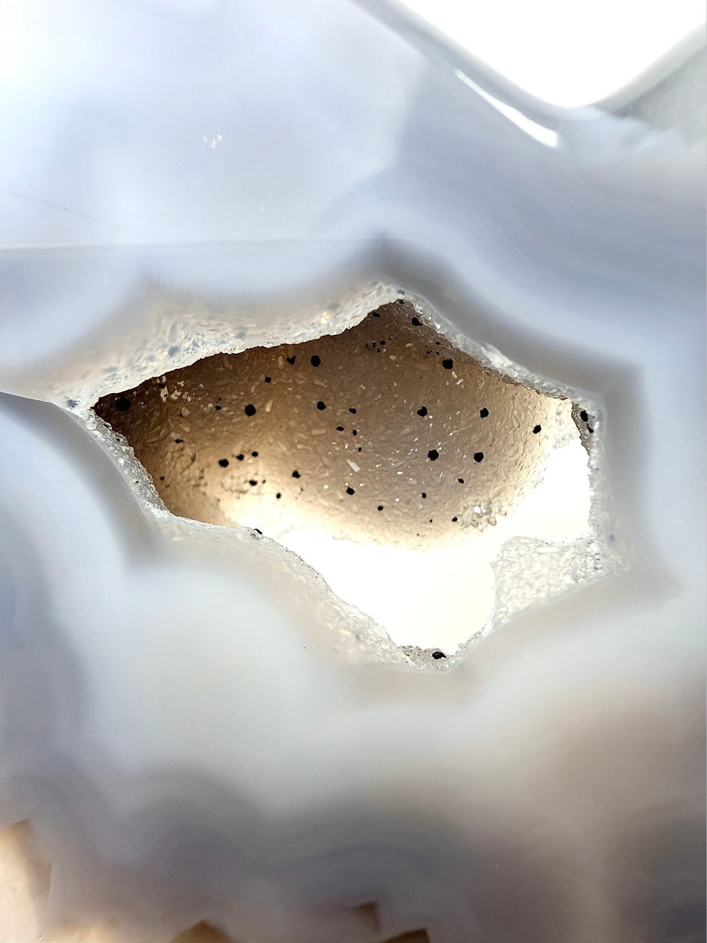 Grey Agate Butterfly On Gold Coloured Stand