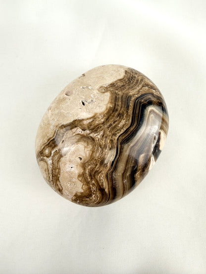 Large Chocolate Calcite Palmstone - Pakistan - 0.31KG