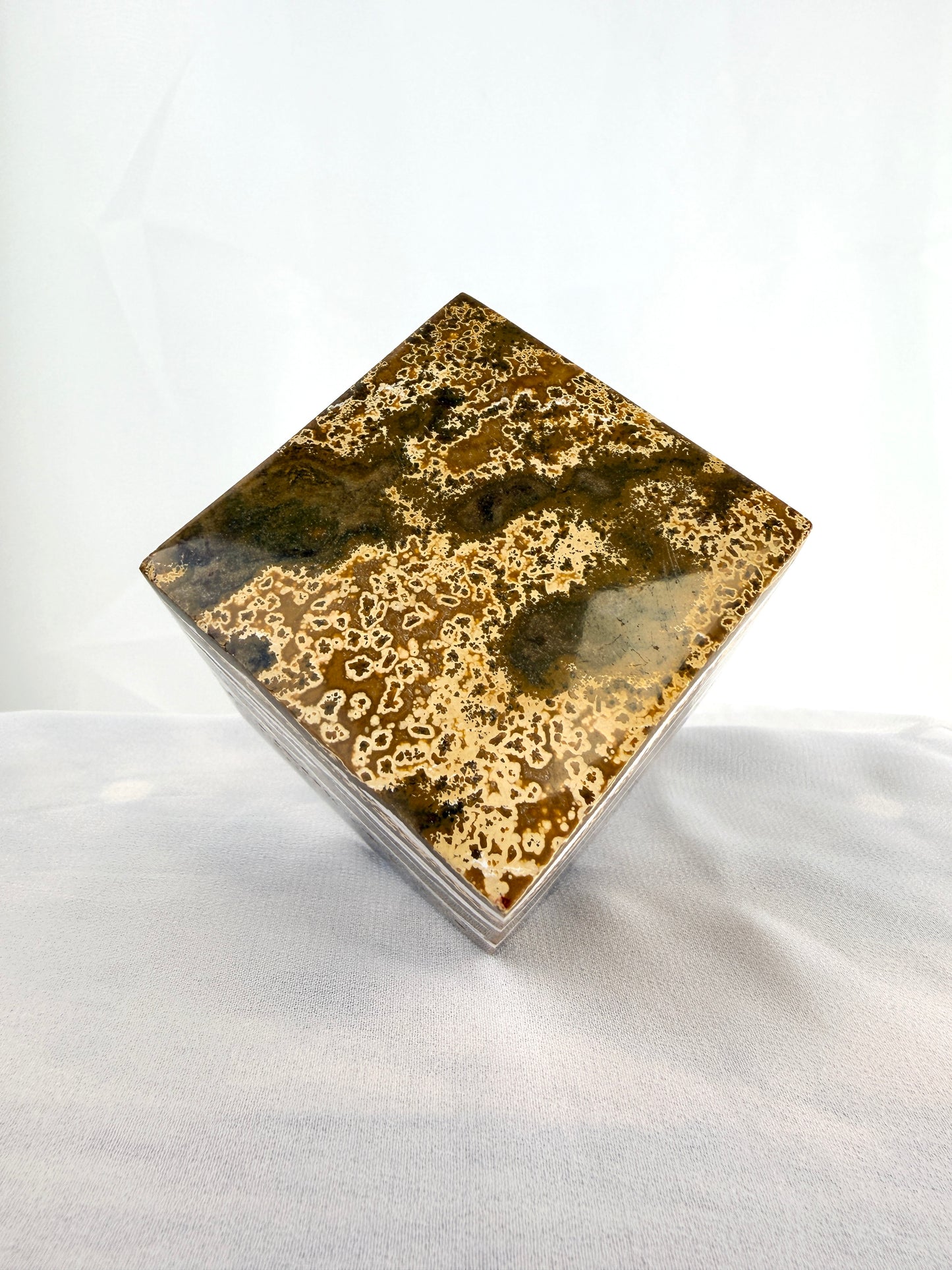 Natural Ocean Jasper Cube - Madagascar - 0.61kg