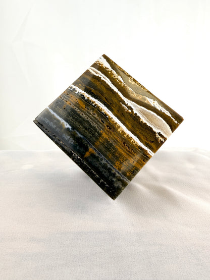 Natural Ocean Jasper Cube - Madagascar - 0.61kg
