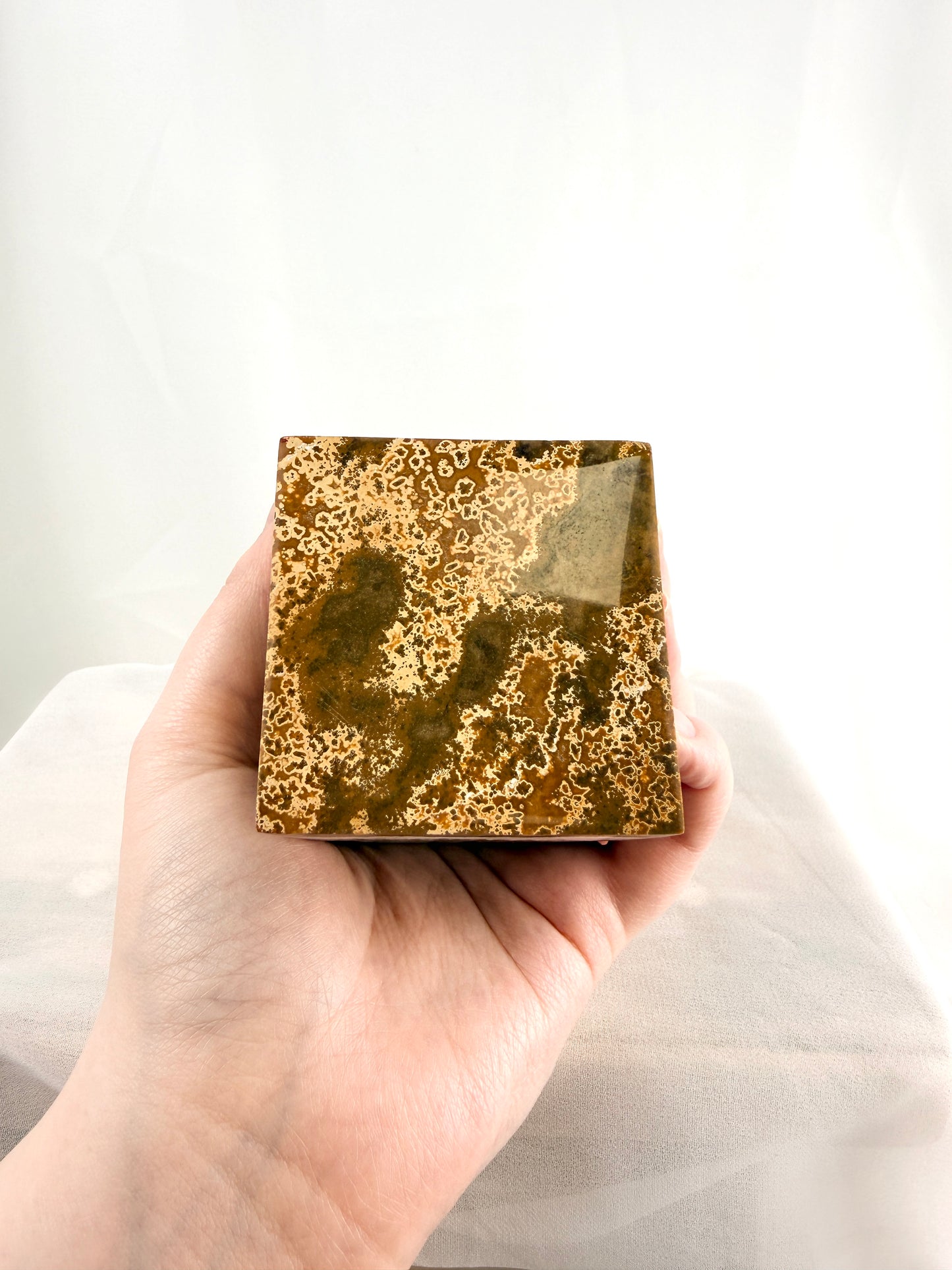 Natural Ocean Jasper Cube - Madagascar - 0.61kg