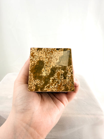 Natural Ocean Jasper Cube - Madagascar - 0.61kg