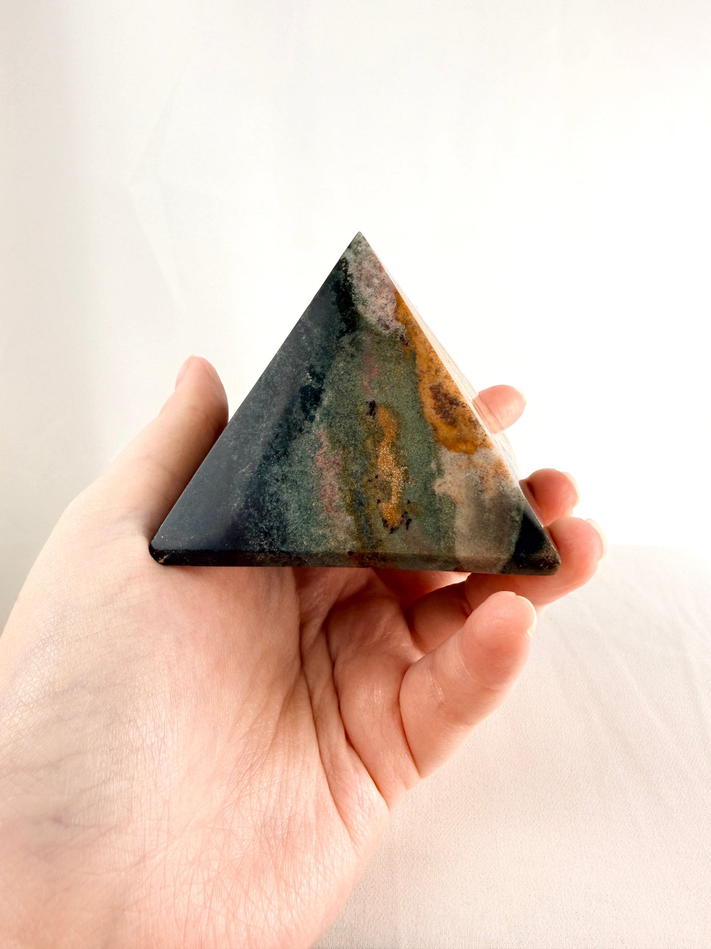 Natural Ocean Jasper Pyramid Crystal - Madagascar - 0.30kg