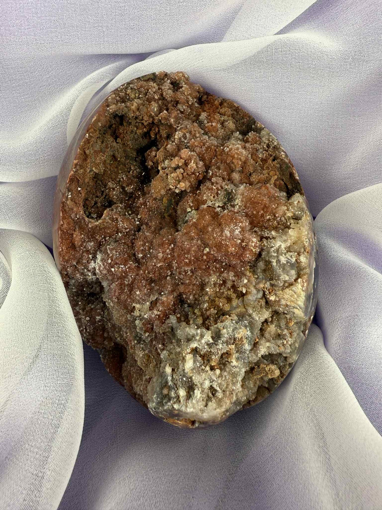 Red Chalcedony Druzy Egg