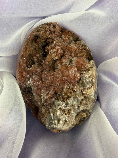 Red Chalcedony Druzy Egg