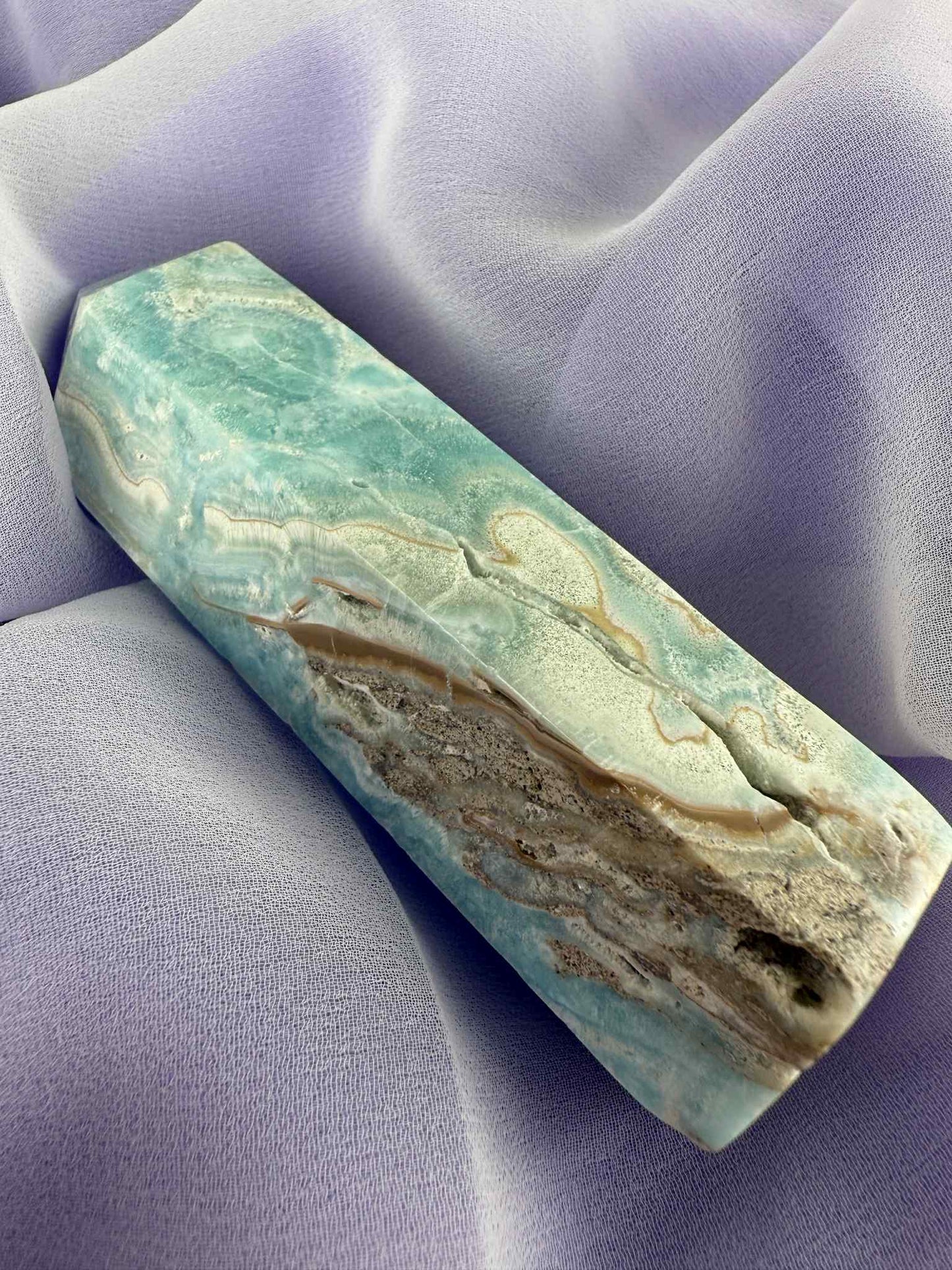 Caribbean Calcite Polished Point #1