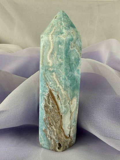 Caribbean Calcite Polished Point #1
