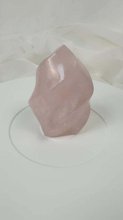 Small Rose Quartz Flame